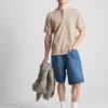 Camiseña Henley texturizada
