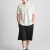 Camiseña Henley texturizada