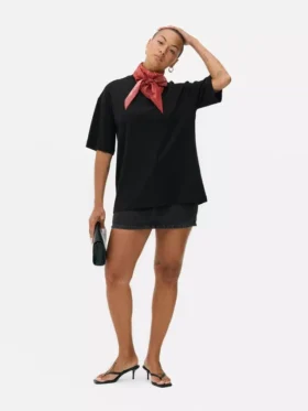 Camiseta básica de jersey de corte oversize