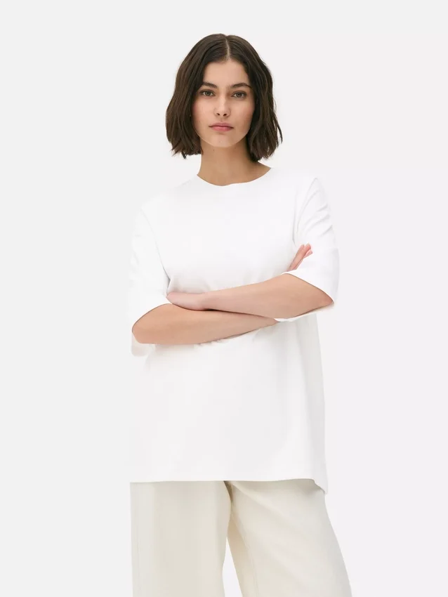 Camiseta básica de jersey de corte oversize