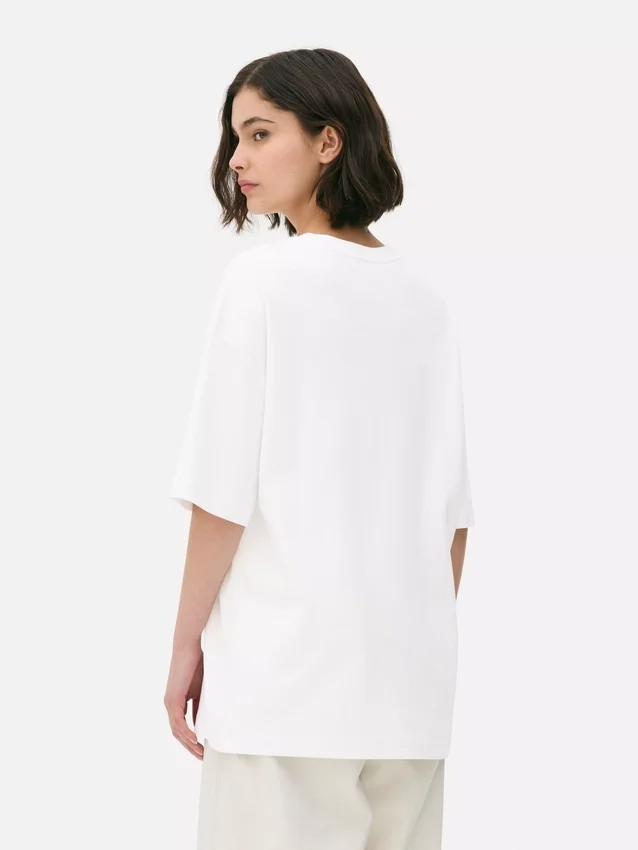 Camiseta básica de jersey de corte oversize