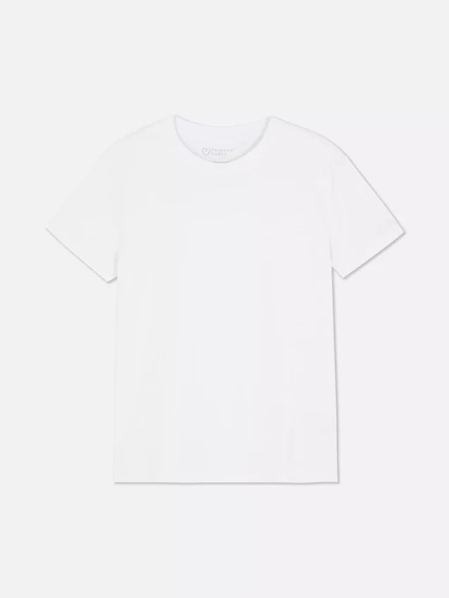 Camiseta básica de manga corta y cuello redondo