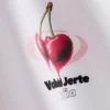 Camiseta con diseño de cerezas