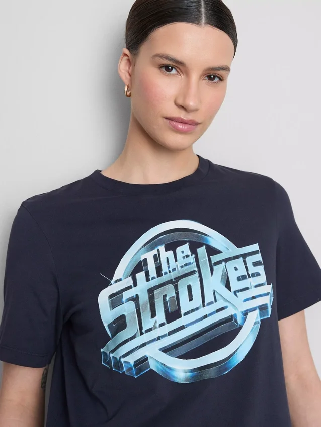 Camiseta con diseño gráfico de The Strokes