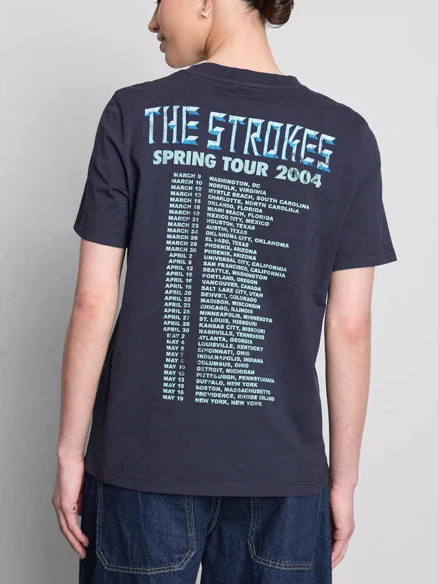 Camiseta con diseño gráfico de The Strokes