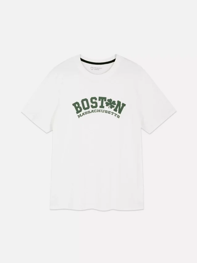 Camiseta con estampado de Boston