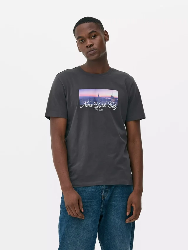 Camiseta con estampado de la ciudad de Nueva York