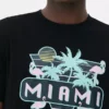 Camiseta con gráfico de Miami en neón