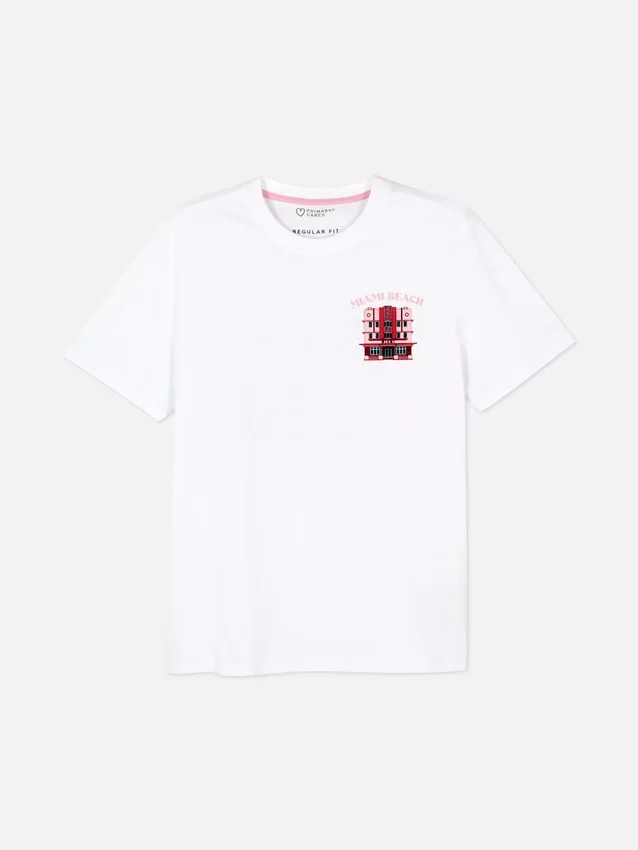 Camiseta con ilustraciones de casas en Miami Beach