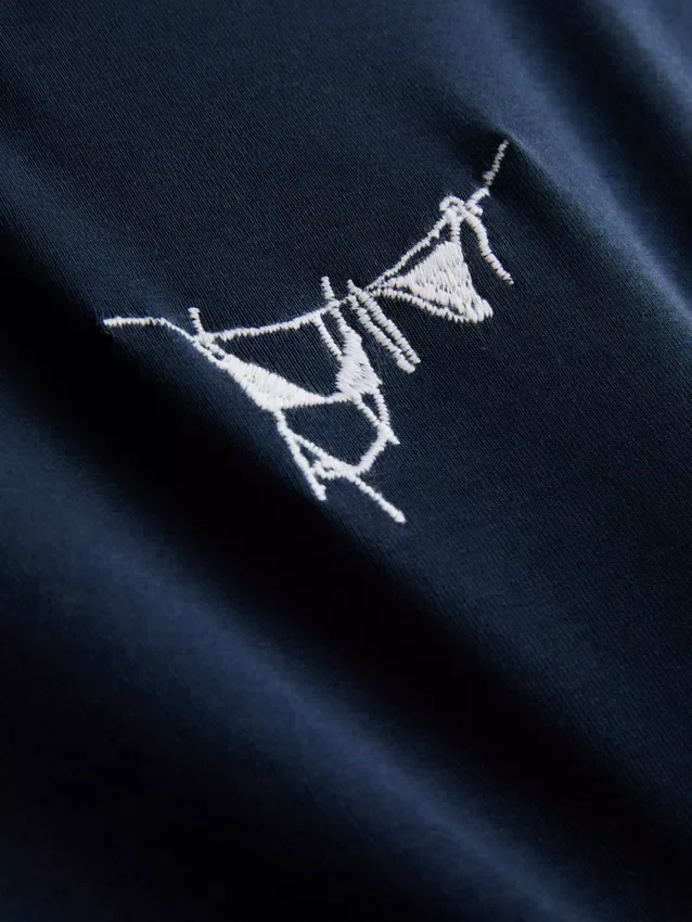 Camiseta corta de algodón con estampado