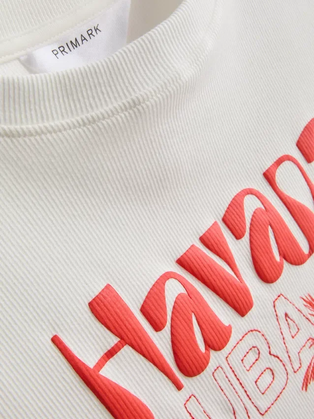 Camiseta corta «Havana» con estampado gráfico, con alto contenido de algodón