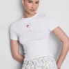 Camiseta corta para bebé con abalorios, de alto contenido de algodón