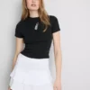 Camiseta corta para bebé con abalorios, de alto contenido de algodón
