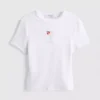 Camiseta corta para bebé con abalorios, de alto contenido de algodón