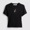 Camiseta corta para bebé con abalorios, de alto contenido de algodón