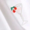 Camiseta corta para bebé con abalorios, de alto contenido de algodón