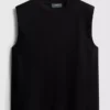 Camiseta corta sin mangas con hombreras