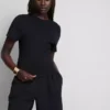 Camiseta cuadrada con detalles en las costuras, con alto contenido de algodón
