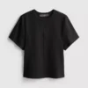 Camiseta cuadrada con detalles en las costuras, con alto contenido de algodón