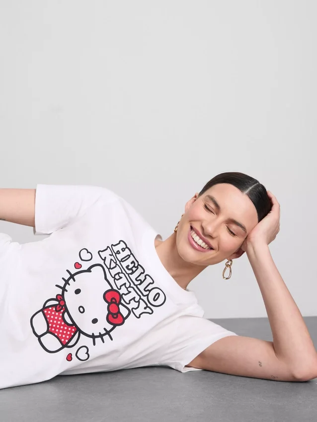 Camiseta de algodón con diseño de Hello Kitty