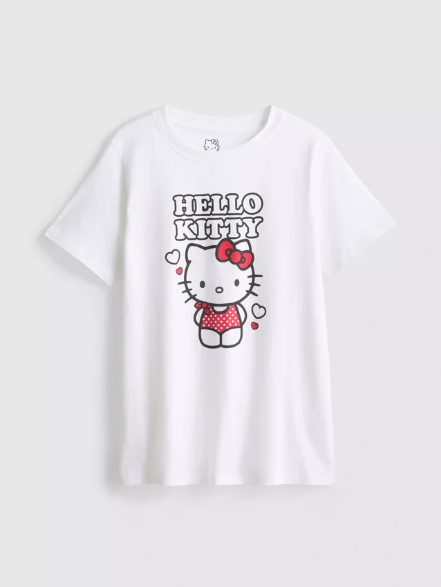 Camiseta de algodón con diseño de Hello Kitty