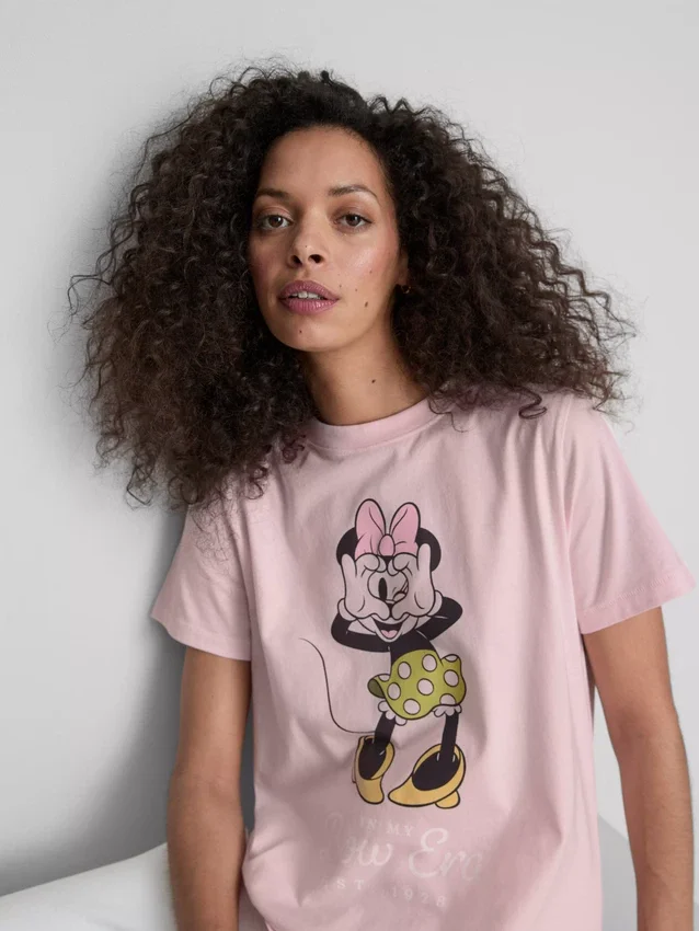 Camiseta de algodón con diseño de Minnie Mouse de Disney