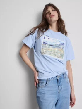 Camiseta de algodón con diseño de un paisaje de Vincent van Gogh
