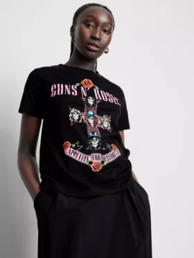 Camiseta de algodón con diseño del álbum «Music» de Guns N’ Roses