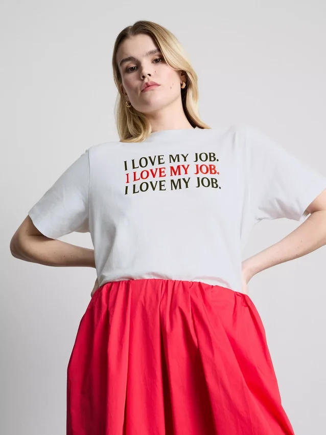 Camiseta de algodón con eslogan «El diablo viste de Prada»