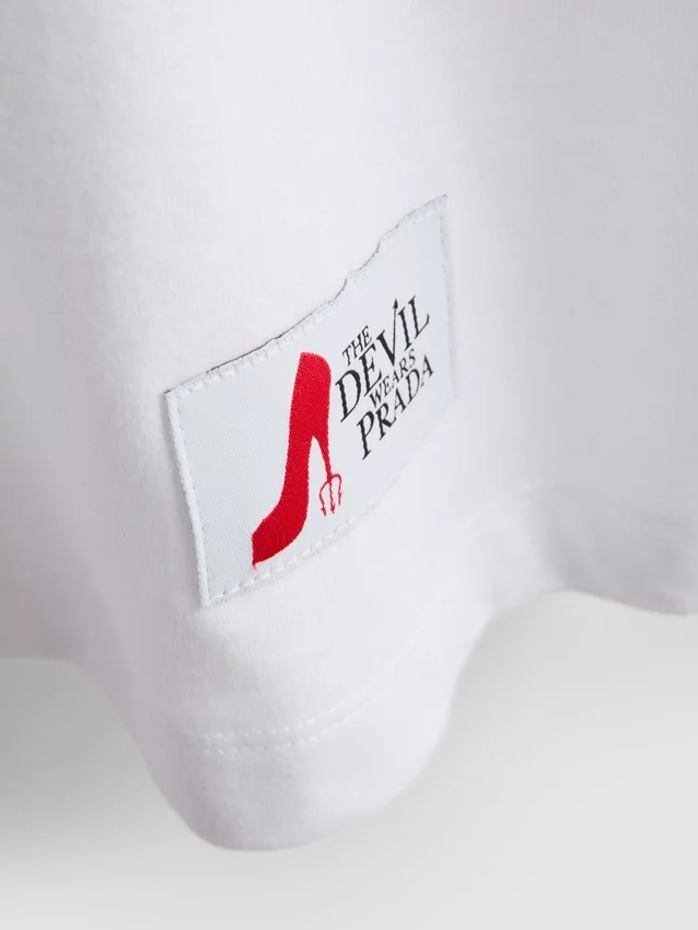 Camiseta de algodón con eslogan «El diablo viste de Prada»