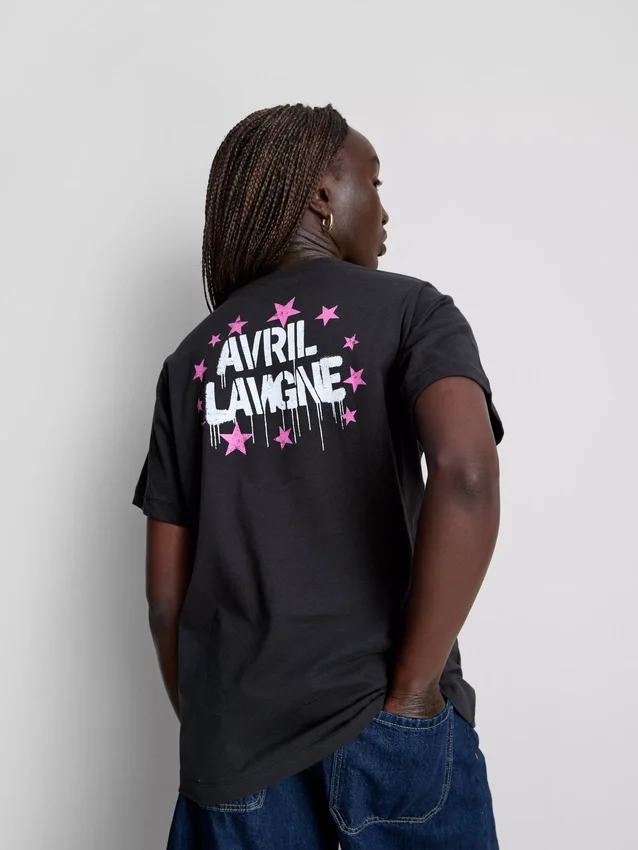 Camiseta de algodón con estampado de Avril Lavigne