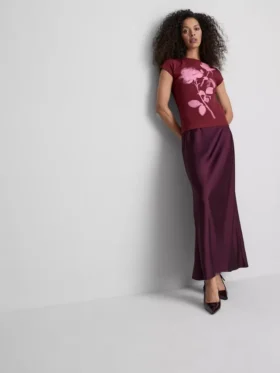 Camiseta de algodón con estampado floral