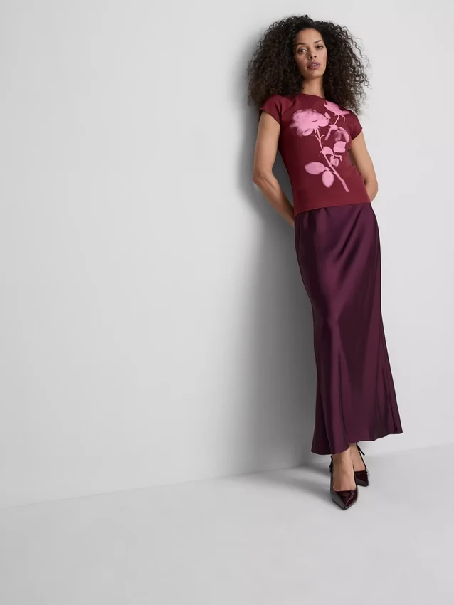 Camiseta de algodón con estampado floral