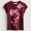 Camiseta de algodón con estampado floral