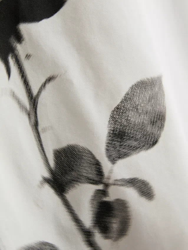 Camiseta de algodón con estampado floral