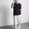 Camiseta de algodón de corte holgado