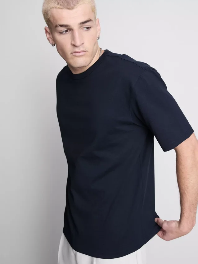 Camiseta de algodón de corte holgado