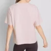 Camiseta de algodón de corte recto con cuello redondo