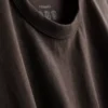 Camiseta de algodón de corte recto con cuello redondo