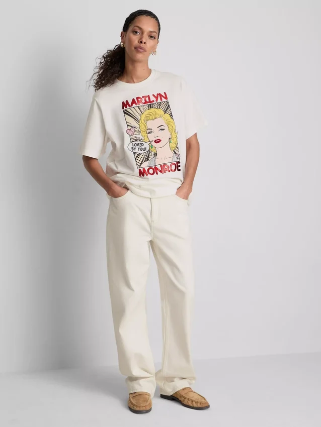 Camiseta de algodón oversize de Marilyn Monroe