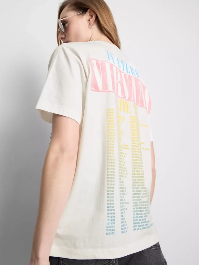 Camiseta de algodón «Rainbow Tour» de Nirvana