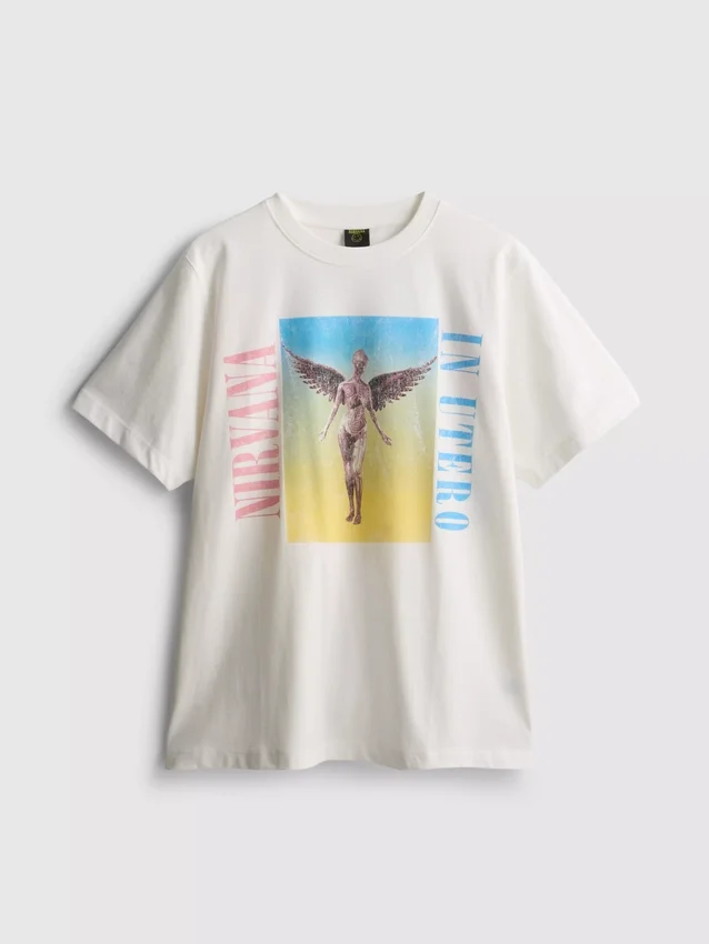 Camiseta de algodón «Rainbow Tour» de Nirvana