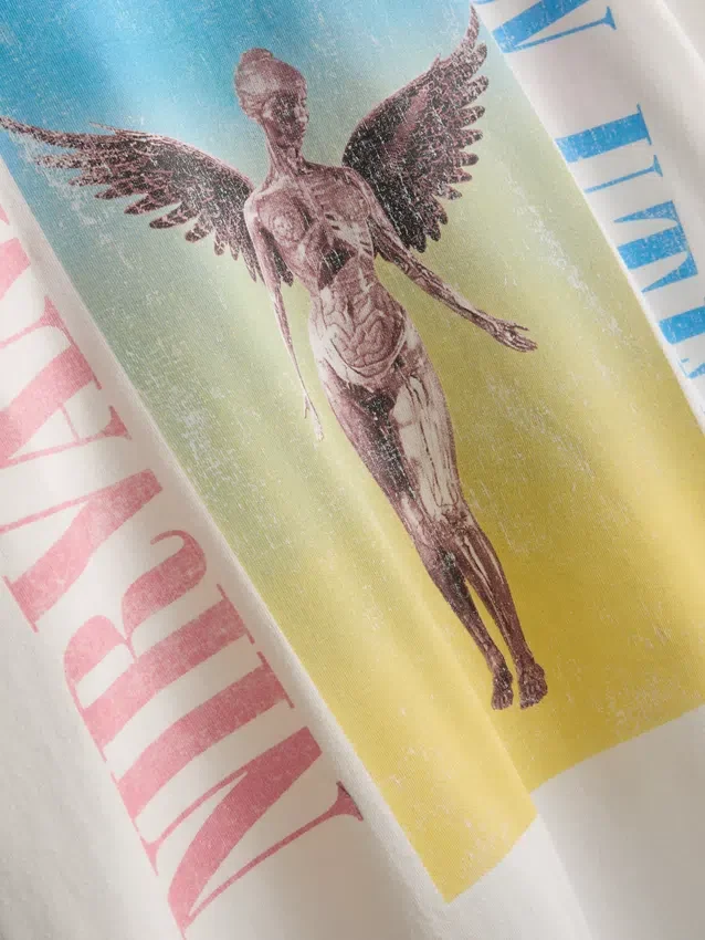 Camiseta de algodón «Rainbow Tour» de Nirvana