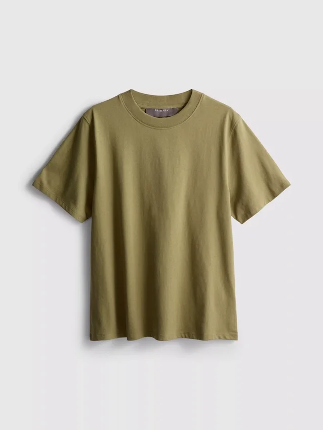 Camiseta de cuello redondo de algodón de primera calidad