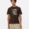 Camiseta de manga corta con diseño de rueda de auto