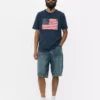 Camiseta de manga corta con la bandera estadounidense