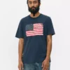Camiseta de manga corta con la bandera estadounidense