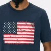 Camiseta de manga corta con la bandera estadounidense