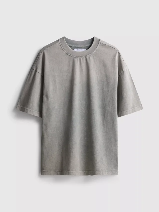 Camiseta de manga corta lavada