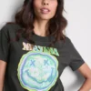 Camiseta de Nirvana de algodón lavado estilo banda